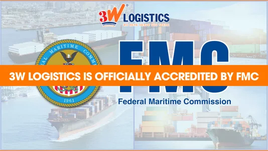 3W Logistics is officially accredited by FMC