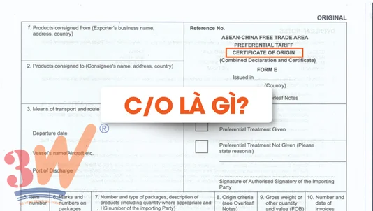 C/O là gì? Hình ảnh mẫu C/O