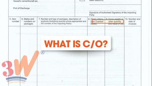 What Is C/O? Certificate of Origin Sample Image