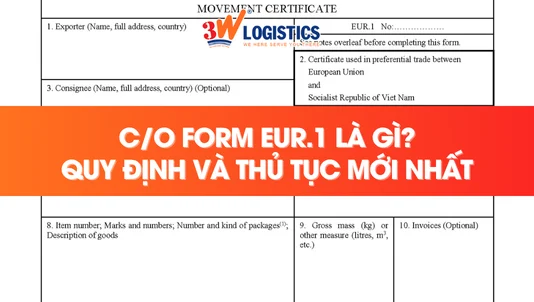 C/O Form EUR.1 là gì? Quy định xuất khẩu và cách kê khai