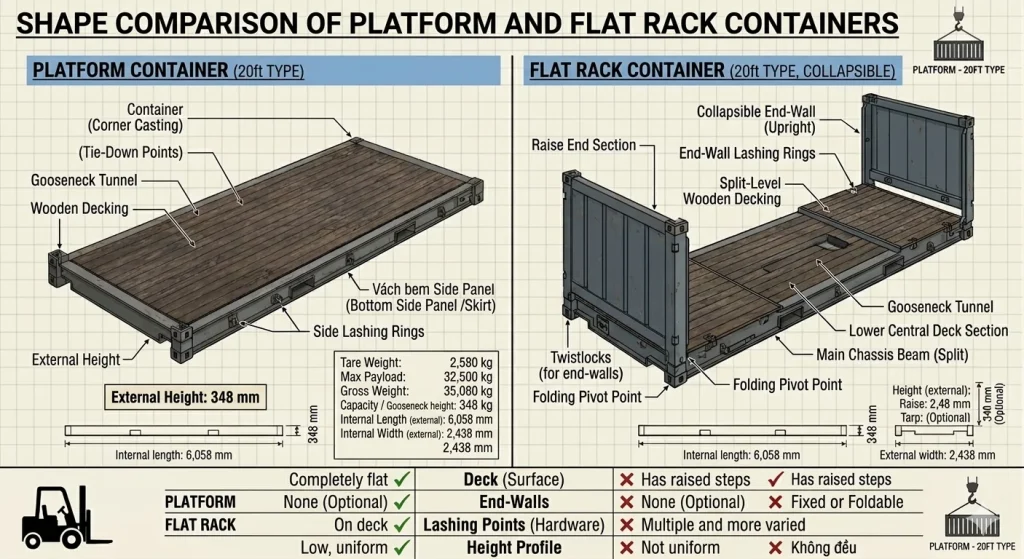 flat rack container platform container