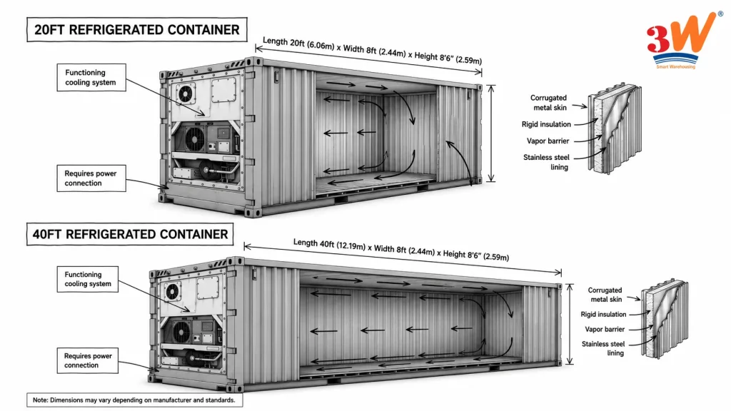 refrigerated container (reefer container)