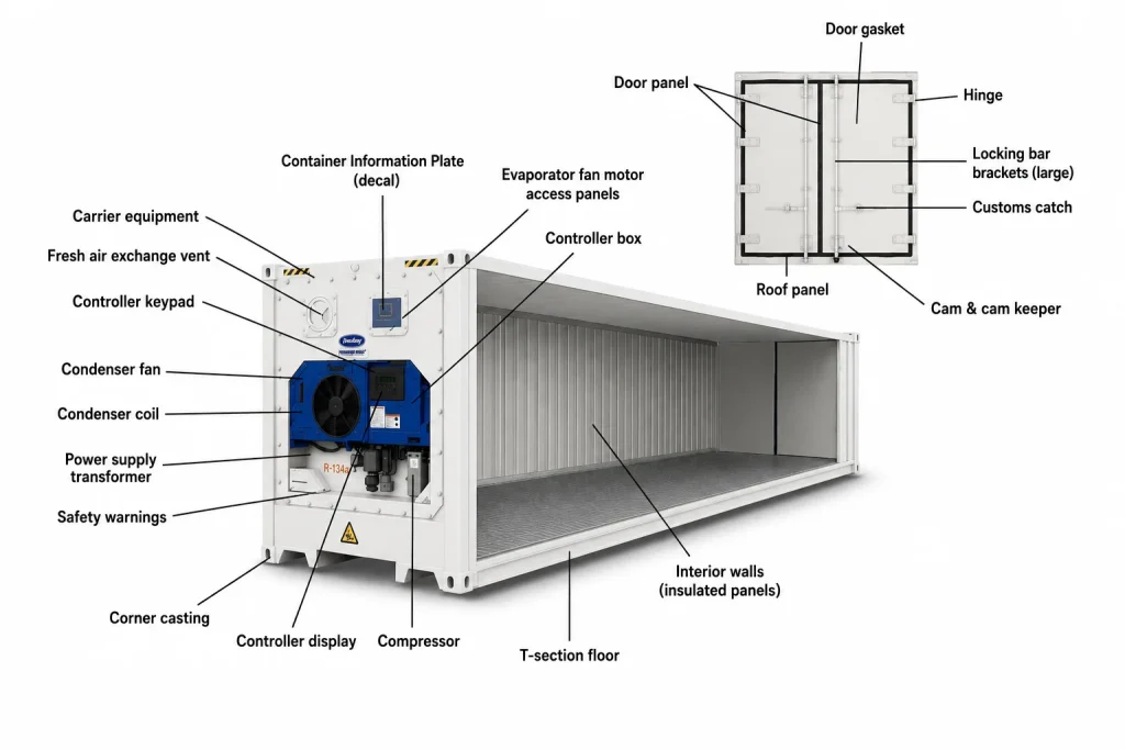 refrigerated container (reefer container)