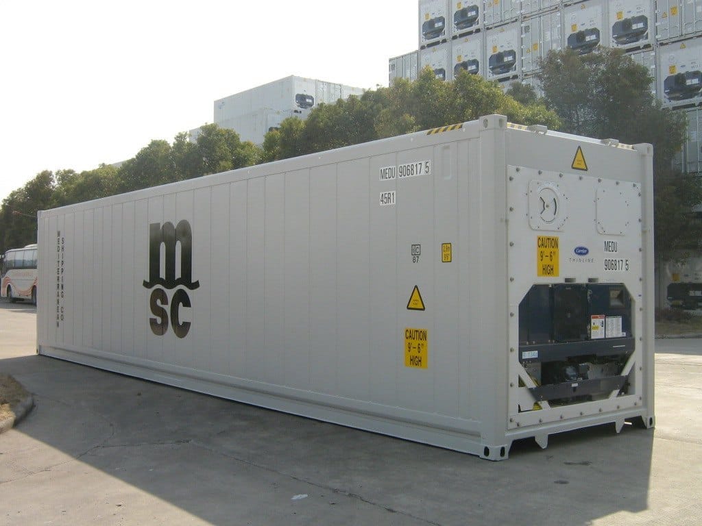 refrigerated shipping container