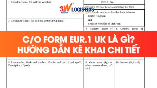 CO Form EUR 1 UK là gì? Hướng dẫn kê khai chi tiết