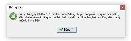 đồng bộ mã hải quan mới