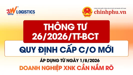 quy định cấp CO mới Thông tư số 26/2026/TT-BCT