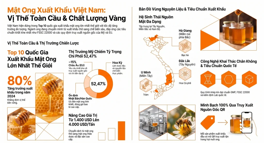 thủ tục xuất khẩu mật ong