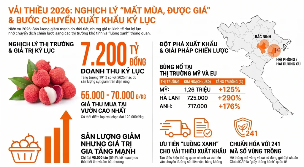 thủ tục xuất khẩu vải thiều