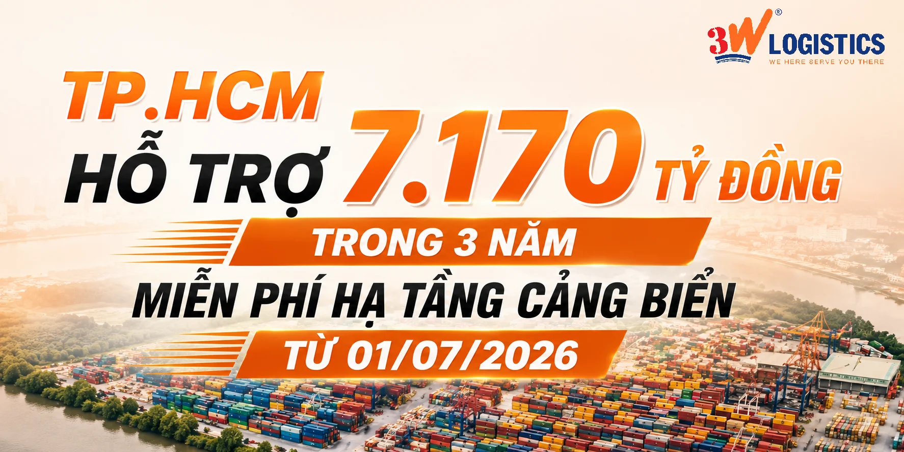 TP.HCM miễn phí hạ tầng cảng biển từ 1/7/2026