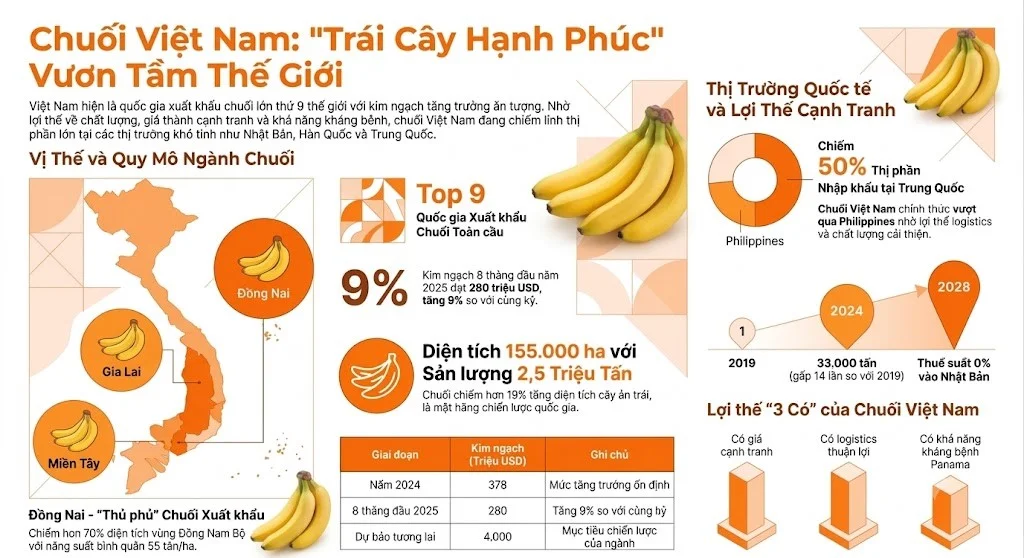 thủ tục xuất khẩu chuối